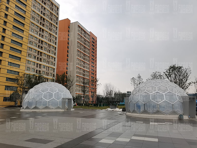 無線創智城市功能空間業態優化五星集市鋼膜結構工程