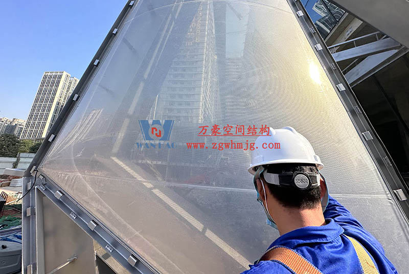 成都中建錦源匯膜結構工程項目現場施工進展
