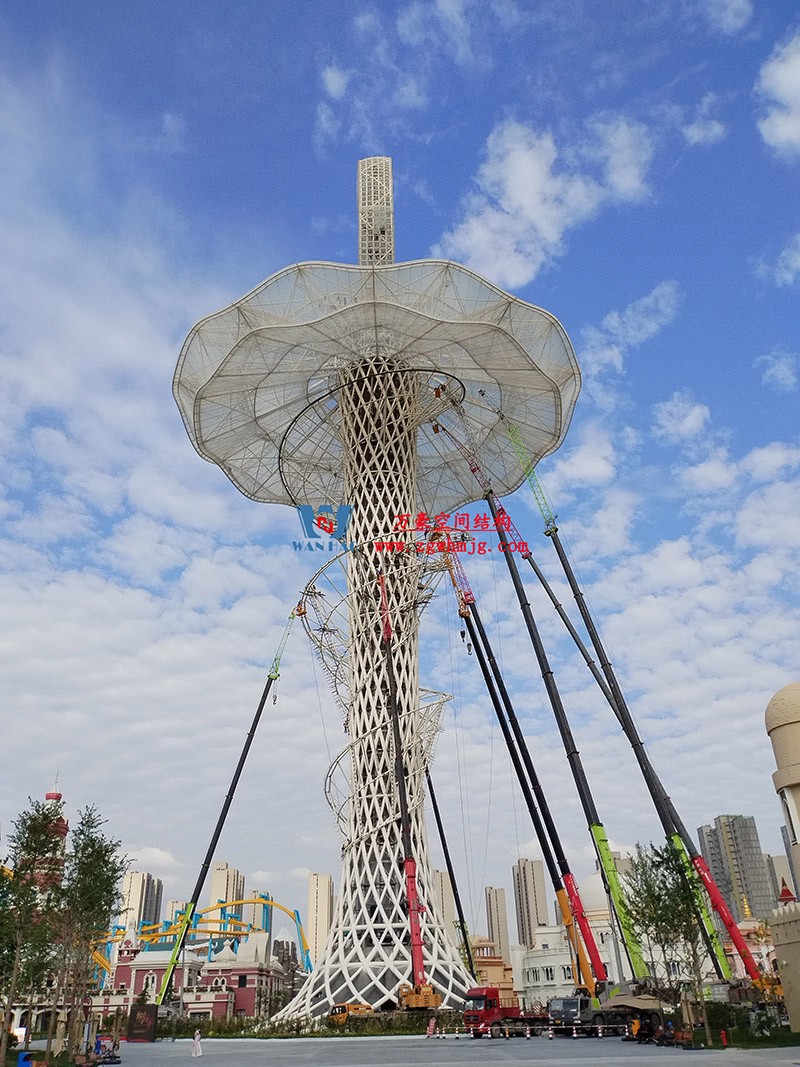西安絲路塔ETFE膜結構項目順利完工 西安絲路塔ETFE膜結構項目順利完工