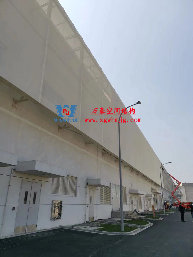 寧波益富樂公司新廠房外立面PTFE網格膜結構工程