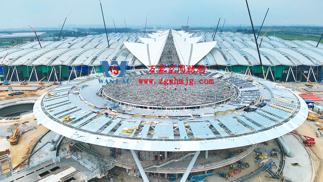 鄭州中原高鐵港數字展貿城ETFE膜結構 PTFE膜結構工程 鄭州中原高鐵港數字展貿城ETFE膜結構 PTFE膜結構工程