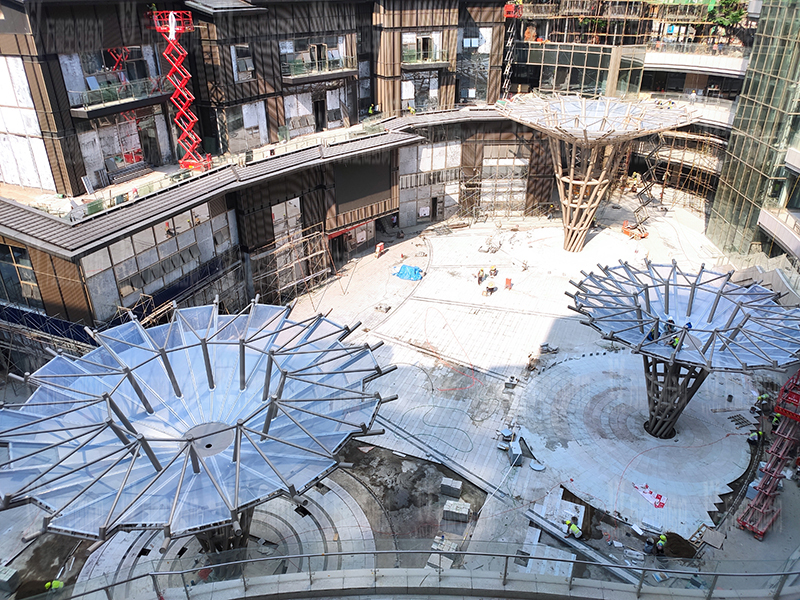 東南智匯城7#地塊傘狀ETFE膜結構工程竣工