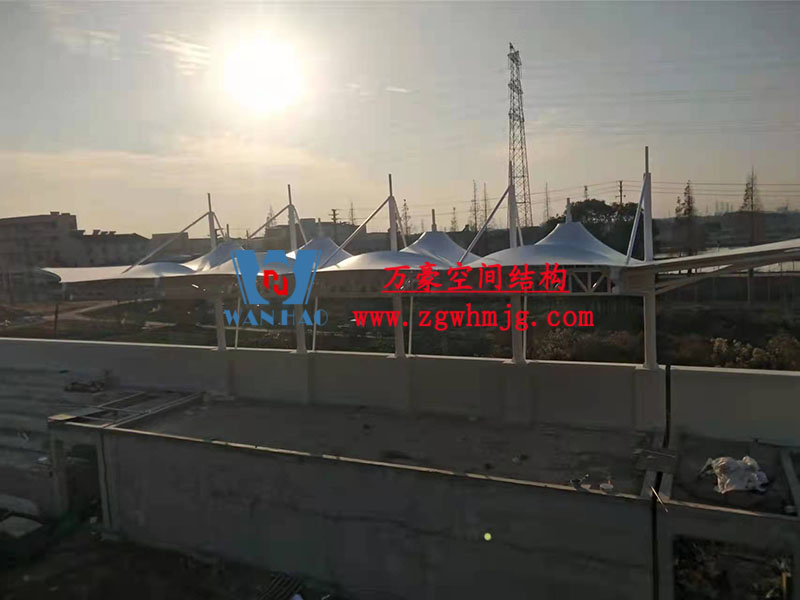 張家港市新建九年一貫制學校膜結構工程完工